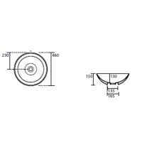 Раковина 46х15 см, без отв., цвет: белый - Gidratop.ru изображение