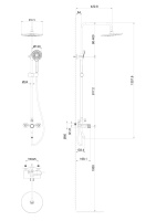 Душевая система WONZON & WOGHAND CLICK, Черный матовый (WW-N3S962-MB) - Gidratop.ru изображение