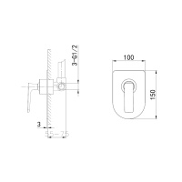 Смеситель для душа встраиваемый WONZON & WOGHAND SHARK, Хром (WW-484700-CR) - Gidratop.ru изображение