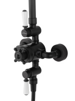 Душевая система с термостатом WONZON & WOGHAND RETRO, Черный матовый (WW-B3041-MB) - Gidratop.ru изображение