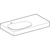 Раковина Geberit Citterio 90 х 50 см, с крылом, белая - Gidratop.ru изображение