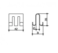 Крючок на стекло Keuco Universal 04984 010000 для полотенца, цвет хром - Gidratop.ru изображение