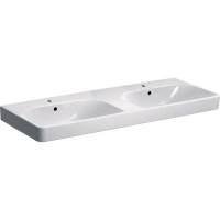 Раковина Geberit Smyle Square 500.223.01.1, двойная, 120 х 48 см, белая - Gidratop.ru изображение