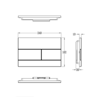 Кнопка смыва для инсталляции механическая WONZON & WOGHAND, Хром (WW-IB235-CR) - Gidratop.ru изображение