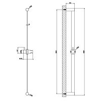 GESSI 316 штанга для душа, цвет: steel brushed - Gidratop.ru изображение