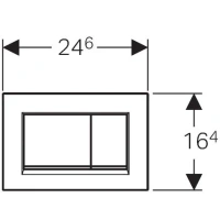 Кнопка смыва Geberit Sigma Type 30 115.883.KH.1 хром глянцевый вся / хром матовый вставка - Gidratop.ru изображение