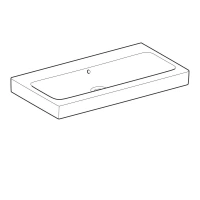 Раковина Geberit iCon 124093000, 90 х 48,5 см, с переливом по центру, без отверстия под смеситель, белая - Gidratop.ru изображение