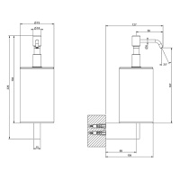 GESSI Origini дозатор для жидкого мыла настенный черный/Black Metal Brushed PVD - Gidratop.ru изображение
