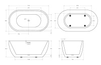 Акриловая ванна BELBAGNO BB70-1700-800 - Gidratop.ru изображение