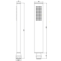 Gessi Rettangolo душевая лейка с защитой от известкового налета, цвет: хром - Gidratop.ru изображение
