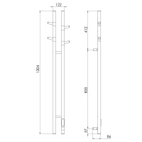 Полотенцесушитель электрический Vincea VTD-1D2BE 25х130, черный, таймер - Gidratop.ru изображение