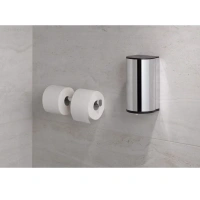 Диспенсер дезинфицирующей жидкости Keuco Plan 14956010437, сенсорный, питание от батареек, хром/черно-серый - Gidratop.ru изображение