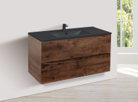 База под керамическую раковину Mia 1000 подвесная, 2 выкатных ящика soft close, R.Wood - Gidratop.ru изображение