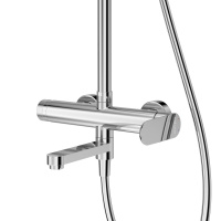 STYLUS-CVD-01 Душевая стойка со смесителем и изливом, хром - Gidratop.ru изображение