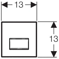 Клавиша Geberit Sigma Type 50 116.016.SD.5, зеркальное дымчатое стекло - Gidratop.ru изображение