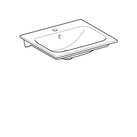 Раковина Geberit Renova Plan 122255000, 55 х 48 см, белая - Gidratop.ru изображение