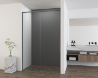 Душевая дверь Ultima VDS-7UL140CLGM, 1400, вороненая сталь, стекло прозрачное - Gidratop.ru изображение