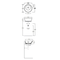 Раковина-чаша 42х42х16.5 см, без отв., цвет: белый - Gidratop.ru изображение