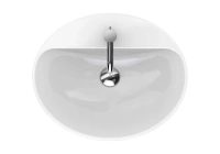 Раковина Geberit Variform 500.720.01.2 55 x 45 см овальная, с переливом, с отверстием под смеситель - Gidratop.ru изображение