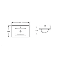Раковина VBS-13100MA керамическая, цвет антрацит матовый - Gidratop.ru изображение