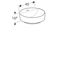 Раковина Geberit Variform 500.770.01.2, 45 x 45 см, белая - Gidratop.ru изображение