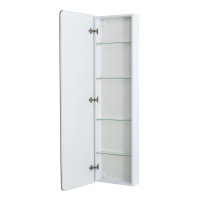 Зеркальный шкаф с одной распашной дверью, с четырьмя стеклянными полками, со встроенной подсветкой и сенсорным выключателем SPC-MAR-450/1600-1A-LED-TCH, 12W, 220-240V,455x1595x150 - Gidratop.ru изображение