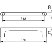Поручень Keuco Edition 400 11507050000 35 см, цвет никель шлифованный - Gidratop.ru изображение