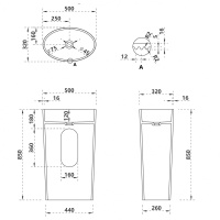 Раковина отдельностоящая ABBER Stein AS2504-H белая матовая - Gidratop.ru изображение