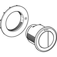Клавиша смыва Geberit Omega 116.057.KJ.1 Type 12, клавиша - белый, декор - хром - Gidratop.ru изображение