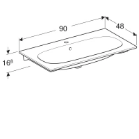Раковина Geberit Acanto 500.642.01.2, 90 х 48 см - Gidratop.ru изображение