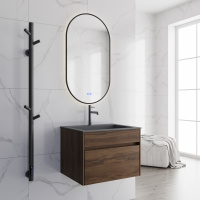 База под раковину Chiara 600 подвесная, 1 выкатной ящик soft-close, C.Oak - Gidratop.ru изображение