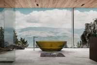 Прозрачная ванна ABBER Kristall AT9702Vesuvian оливковая - Gidratop.ru изображение