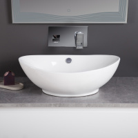Раковина керамическая накладная, овальная BB1087 - Gidratop.ru изображение