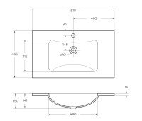 Стеклянная раковина, белая матовая, 810x465x145, BB810/465-LV-VTR-BO - Gidratop.ru изображение