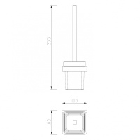 Щетка для туалета ABBER Westen AA1732G золото матовое - Gidratop.ru изображение