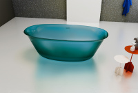 Прозрачная ванна ABBER Kristall AT9707Aquamarin бирюзовая - Gidratop.ru изображение