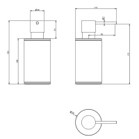 GESSI 316 дозатор для жидкого мыла настольный, цвет: черный/brushed black metal pvd - Gidratop.ru изображение