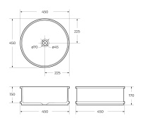 Раковина накладная керамическая круглая BB1383 - Gidratop.ru изображение
