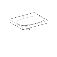 Раковина Geberit Acanto 500.629.01.2, 60 х 48,2 см, скрытый перелив, белая - Gidratop.ru изображение