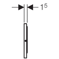 Клавиша смыва Geberit Mambo 115.751.00.1 для унитаза, хром сатин - Gidratop.ru изображение