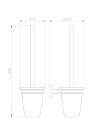 Туалетный ершик в комплекте WONZON & WOGHAND EASY, Хром (WW-8129) - Gidratop.ru изображение