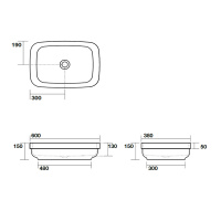 Раковина 60х38 см, без отв., цвет: белый - Gidratop.ru изображение