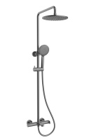 Душевая стойка Rondo VSFS-1R1GM с изливом, вороненая сталь - Gidratop.ru изображение