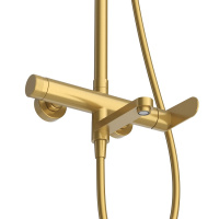 STYLUS-CVD-BORO Душевая стойка со смесителем и изливом, брашированное золото - Gidratop.ru изображение