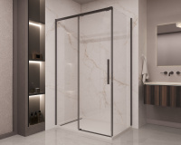 Душевой уголок Stella VSR-1ST9012CLB, 1200*900, черный, стекло прозрачное - Gidratop.ru изображение