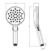 GESSI ручной душ, 3 режима, с защитой от накипи, цвет Brushed Brass PVD - Gidratop.ru изображение