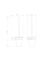 Туалетный ершик в комплекте WONZON & WOGHAND FIRST, Хром (WW-8429) - Gidratop.ru изображение