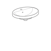 Раковина Geberit Variform 500.720.01.2 55 x 45 см овальная, с переливом, с отверстием под смеситель - Gidratop.ru изображение