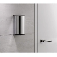 Диспенсер дезинфицирующей жидкости Keuco Plan 14956010437, сенсорный, питание от батареек, хром/черно-серый - Gidratop.ru изображение