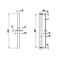 Gessi Rettangolo душевая стойка без душевого комплекта, цвет: хром - Gidratop.ru изображение